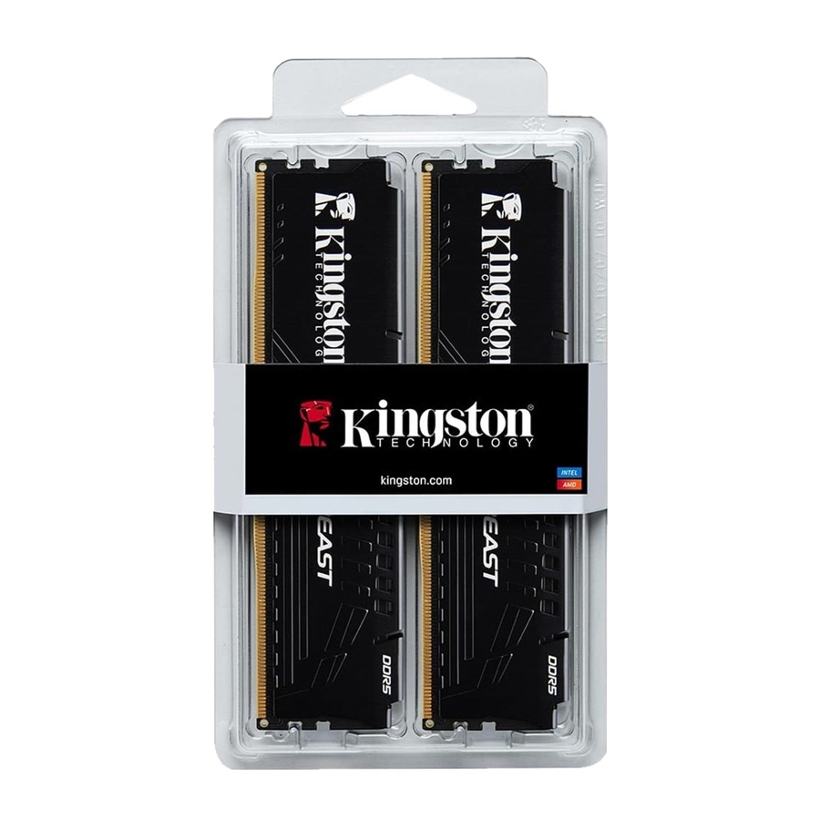 Kingston FURY Beast 32GB (2x16GB) DDR5 6000MHz CL30 AMD EXPO Intel XMP RAM - KF560C30BBEK2-32TR