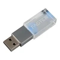 Faster 16 GB Mimi Serisi USB 3.0 Yüksek Hızlı Mavi Işıklı Metal Flash Bellek