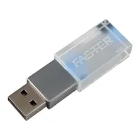 Faster 64 GB Mimi Serisi USB 3.0 Yüksek Hızlı Mavi Işıklı Metal Flash Bellek
