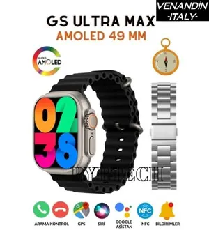 GS ULTRA 8 MAX AMOLED EKRAN 49MM IPHONE VE ANROID UYUMLU AKILLI SAAT