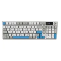 HAWK HK258WG GAMING HK258 MEMBRANE LCD RGB KABLOSUZ/BLUETOOTH BEYAZ MAVİ FULL TÜRKÇE GAMING KLAVYE