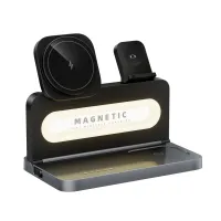 Venandin OPX‑1010 Kablosuz Şarj Standı – 3’ü 1 Arada Wireless Charger, Çoklu Cihaz Şarj, Masaüstü USB‑C Girişli