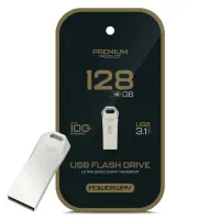Powerway Premium 128GB 100MB/S Ultra Hızlı USB 3.1 Metal Silver Flash Bellek
