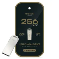 Powerway Premium 256GB 100MB/S Ultra Hızlı USB 3.1 Metal Silver Flash Bellek