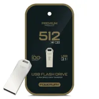 Powerway Premium 512GB 100MB/S Ultra Hızlı USB 3.1 Metal Silver Flash Bellek