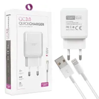 Powerway QCL30 Hızlı 3000 Ma 18 Watt Lightning Şarj Kafa Başlık Adaptörü