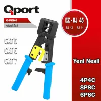 QPORT Q-PEN6 Yeni Nesil EZ RJ45 RJ11 RJ12 Kablo Sıkma Pensesi - Profesyonel Ağ Pense