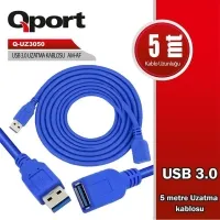 QPORT Q-UZ3050 USB 3.0V 5MT UZATMA KABLOSU