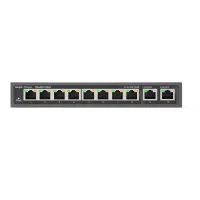 RUIJIE REYEE RG-ES110D-P 8 PORT 10/100 + 2X GIGABIT RJ45 UPLINK METAL KASA 110W POE SWITCH