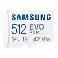 SAMSUNG 512GB EVO PLUS MICROSDXC UHS-I U3  V30  A2  160MB/S  MB-MC512SA/TR