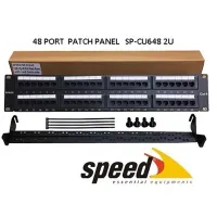 SPEED SP-CU648 2U 48 PORT CAT6 DOLU UTP PATCH PANEL + KABLO DÜZENLEYİCİ