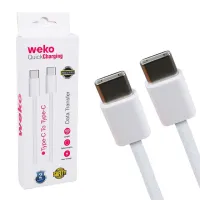 Weko Wk-26525 Beyaz Iphone 15 Type-C To Type C Şarj Kablosu