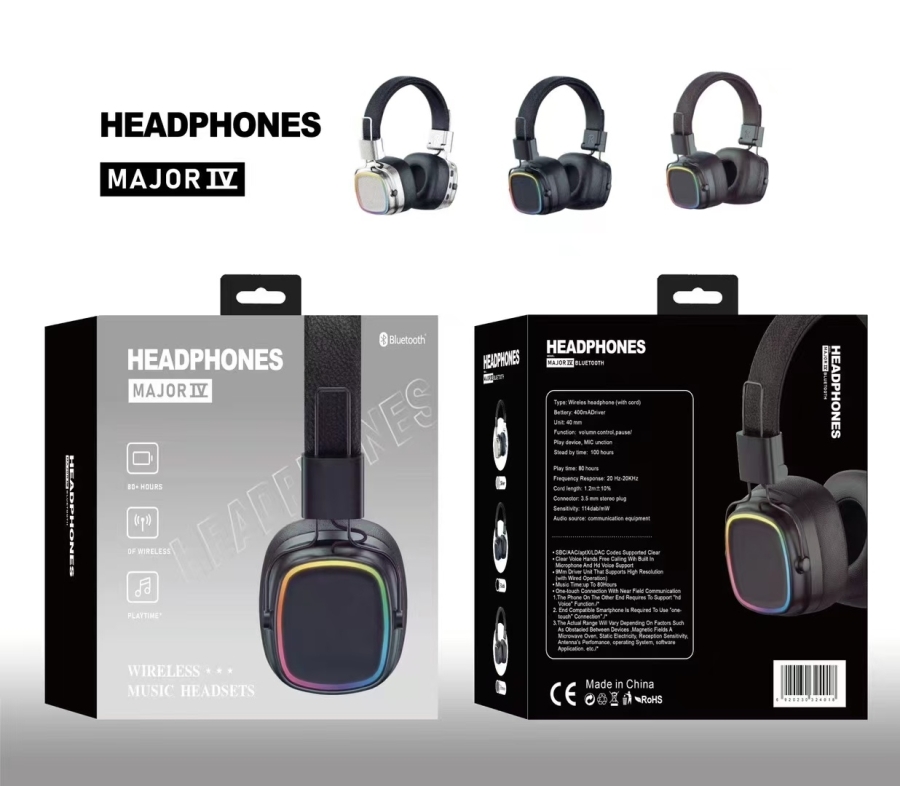 Venandin Major IV Bluetooth Kafa üstü Kulaklık - Kablosuz On-Ear Siyah