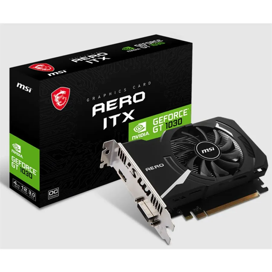 MSI GeForce GT 1030 AERO ITX 4GD4 OC 4GB DDR4 64 Bit Ekran Kartı
