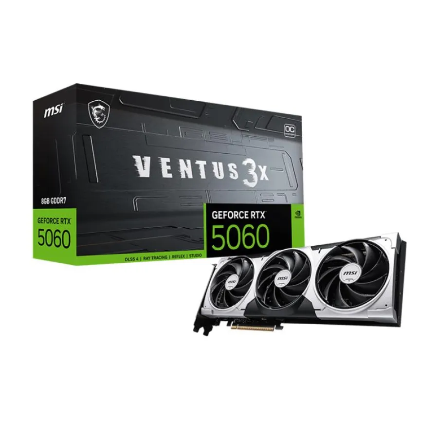 MSI GEFORCE RTX 5060 8G VENTUS 3X OC 8GB DDR7 128BIT 3XDP 1XHDMI EKRAN KARTI