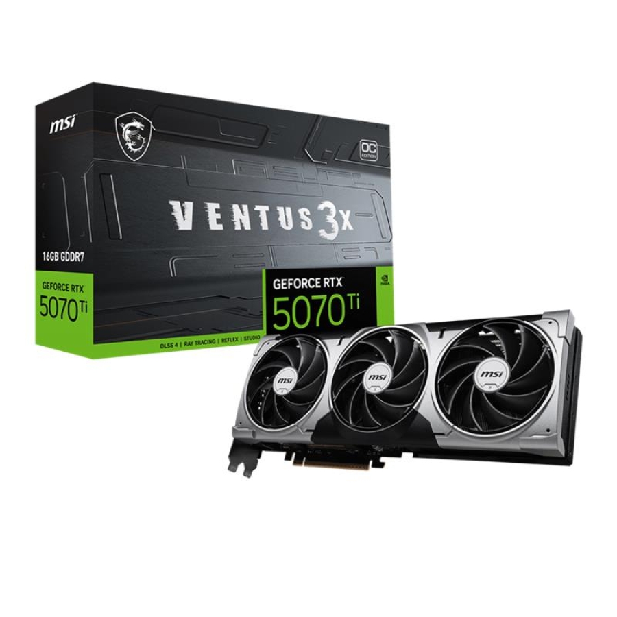 MSI GeForce RTX 5070 Ti Ventus 3X OC 16GB GDDR7 256BIT 1XHDMI 3XDP EKRAN KARTI