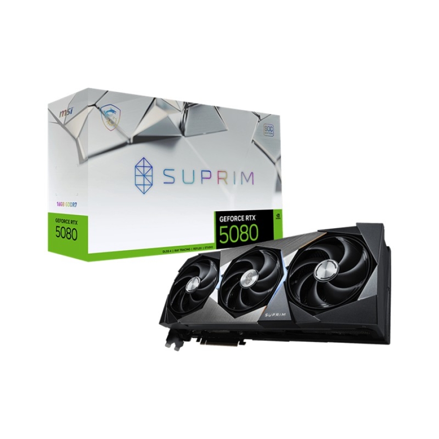 MSI GeForce RTX 5080 Suprim SOC 16GB GDRR7 256BIT 3XDP 1XHDMI EKRAN KARTI
