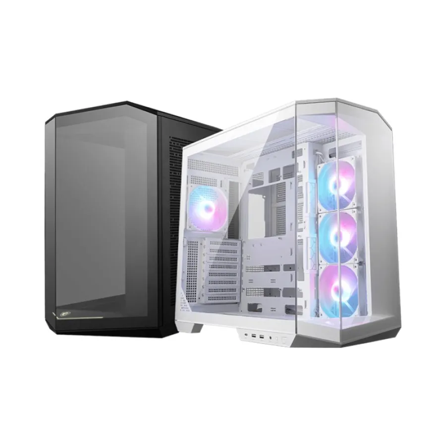 MSI MAG PANO 100R PZ TEMPERLİ CAM 3X120MM 1X120MM ARGB FAN MATX PANORAMİK GAMING BİLGİSAYAR KASA SİYAH