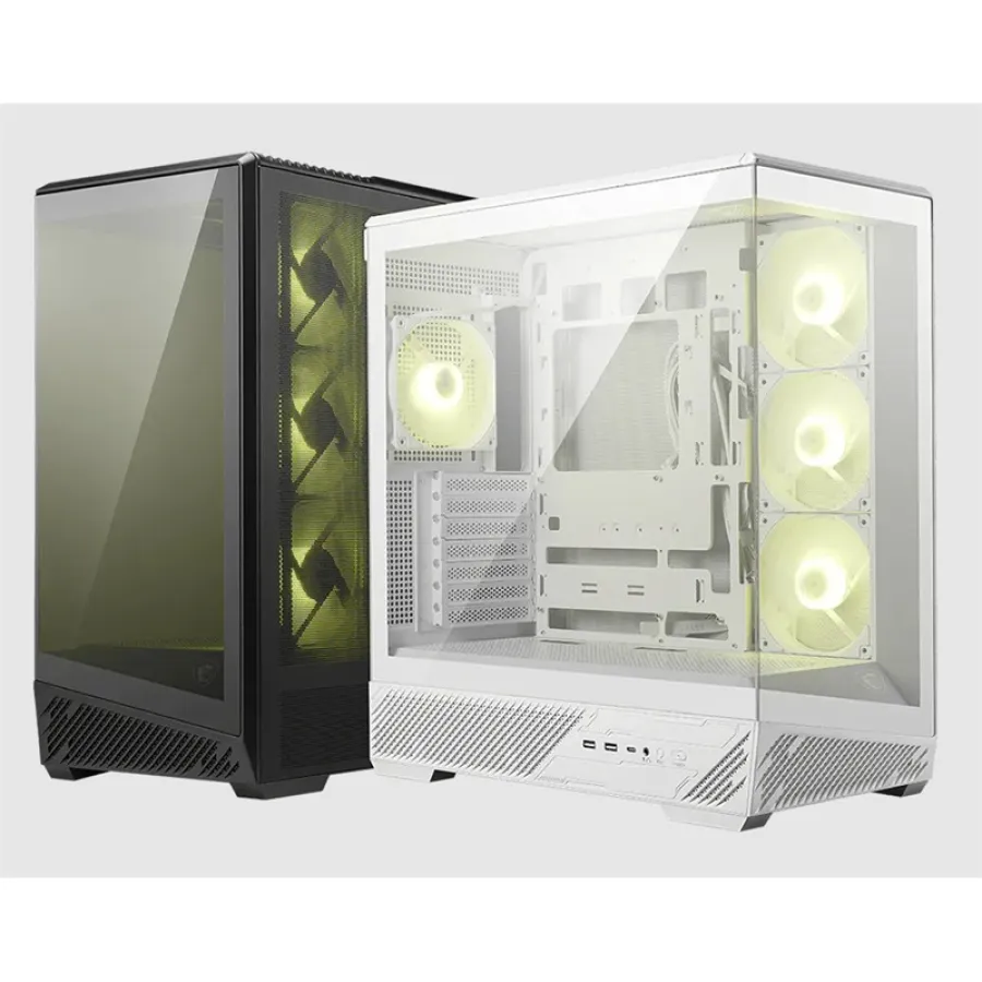 MSI MAG PANO 130R PZ TEMPERLİ CAM 3X120MM REVERSE ARGB 1X120MM ARGB FAN ATX PANORAMİK GAMİNG BİLGİSAYAR KASASI