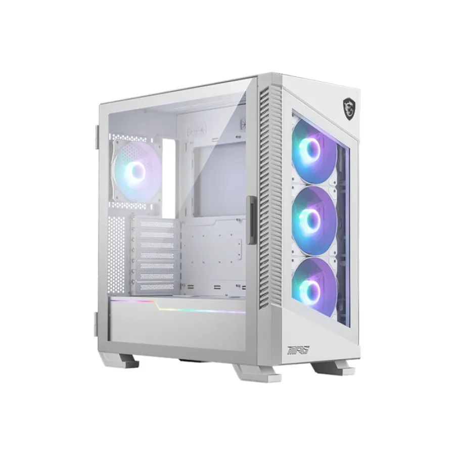 MSI MPG VELOX 100R WHITE TEMPERLİ CAM ARGB FAN 4X120MM FAN ATX BEYAZ GAMING BİLGİSAYAR KASASI