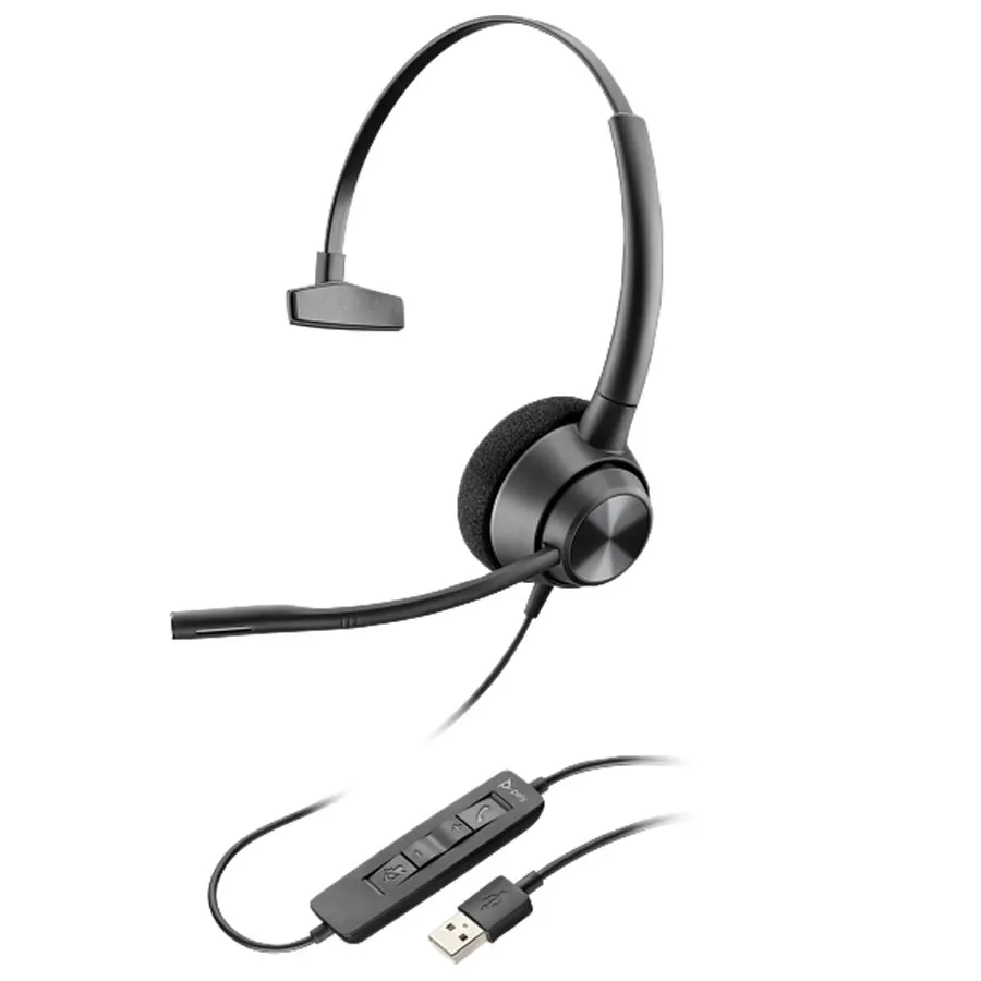 Poly EncorePro 310 767G1AA Tek Kulaklı USB-A Gürültü Önleyici Müşteri Temsilcisi Kulaklığı