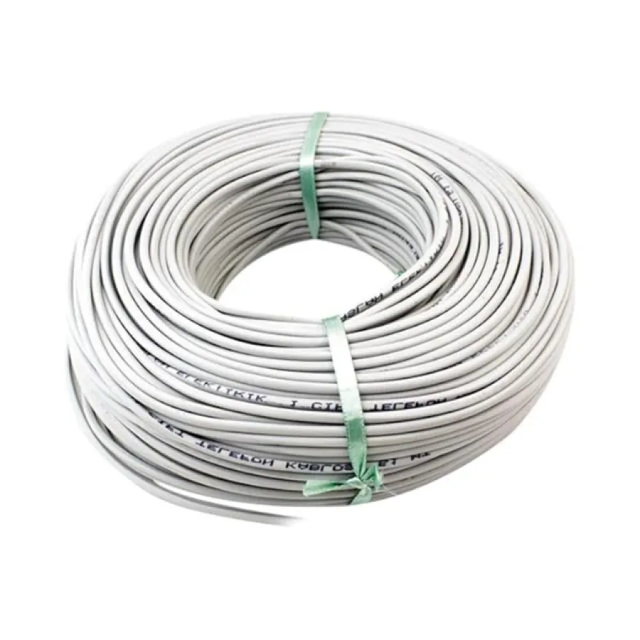 Powermaster 3 Telli 1 Hat 1 Çift 100 Metre Telefon Hat Kablosu (1*2+1*0.50)