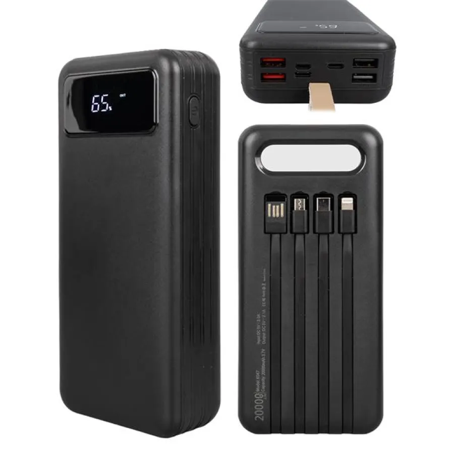 Powermaster K047-20 20000 Mah Dijital Göstergeli Powerbank