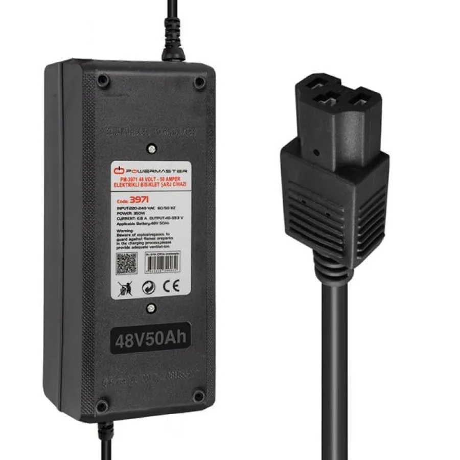 Powermaster PM-3971 48 Volt - 50 Amper Elektrikli Bisiklet Şarj Cihazı