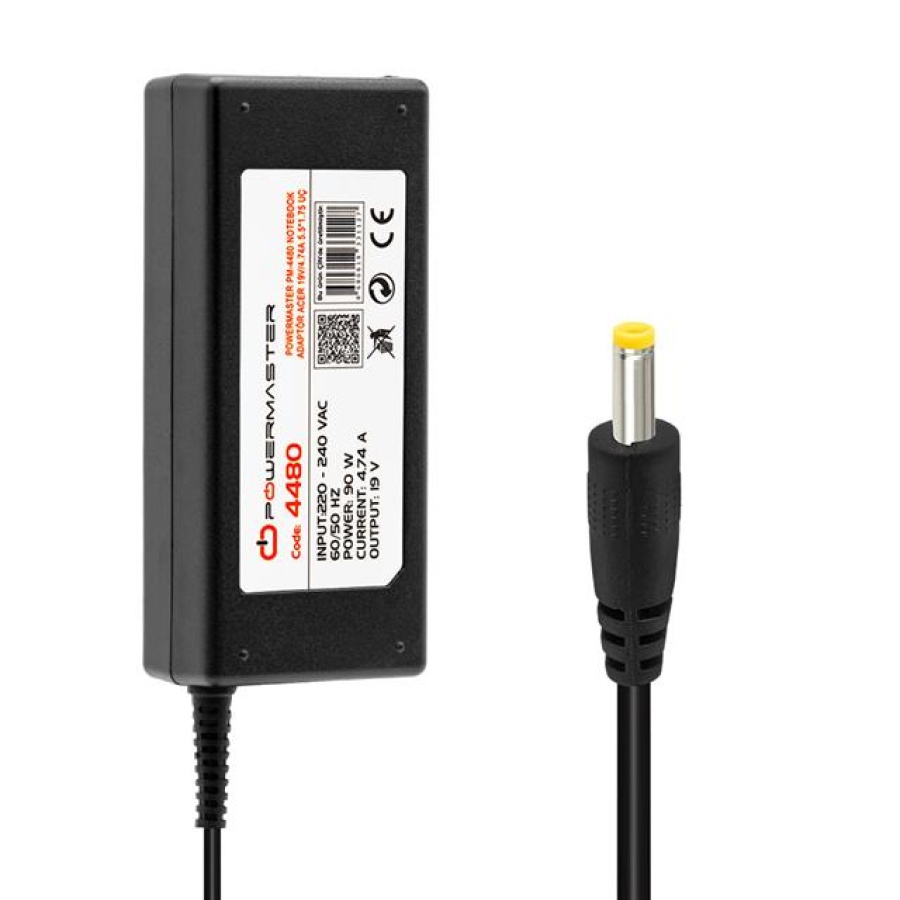 Powermaster PM-4480 19 Volt - 4.74 Amper 5.5*1.75 Mm Uçlu Adaptör (Acer Notebook) Şarj Adaptörü