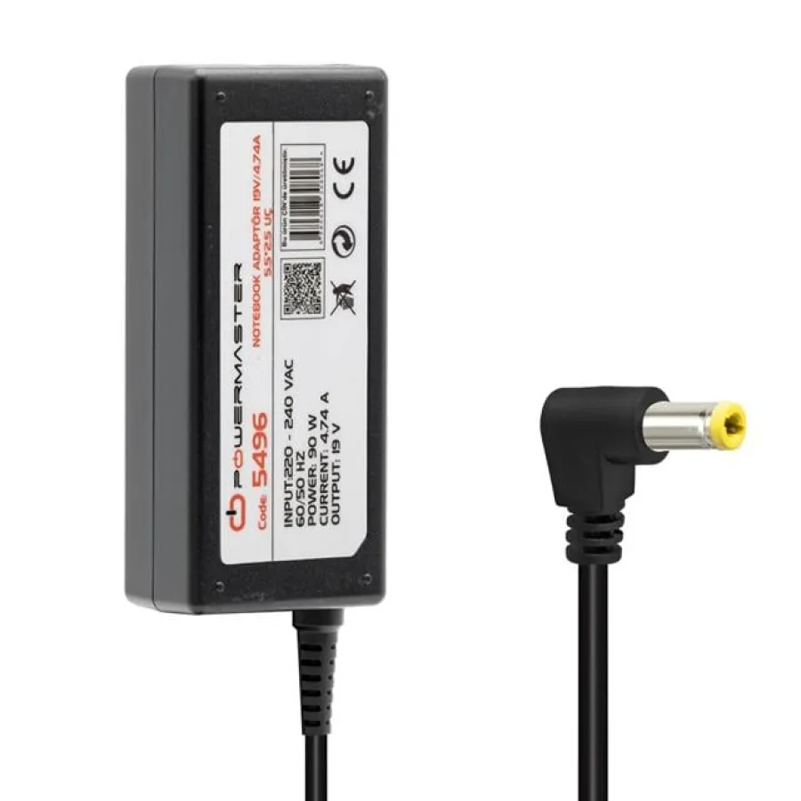 Powermaster PM-5496 19 Volt - 4.74 Amper 5.5*2.5 Mm Uçlu Adaptör (Toshiba Notebook - Hp Notebook)