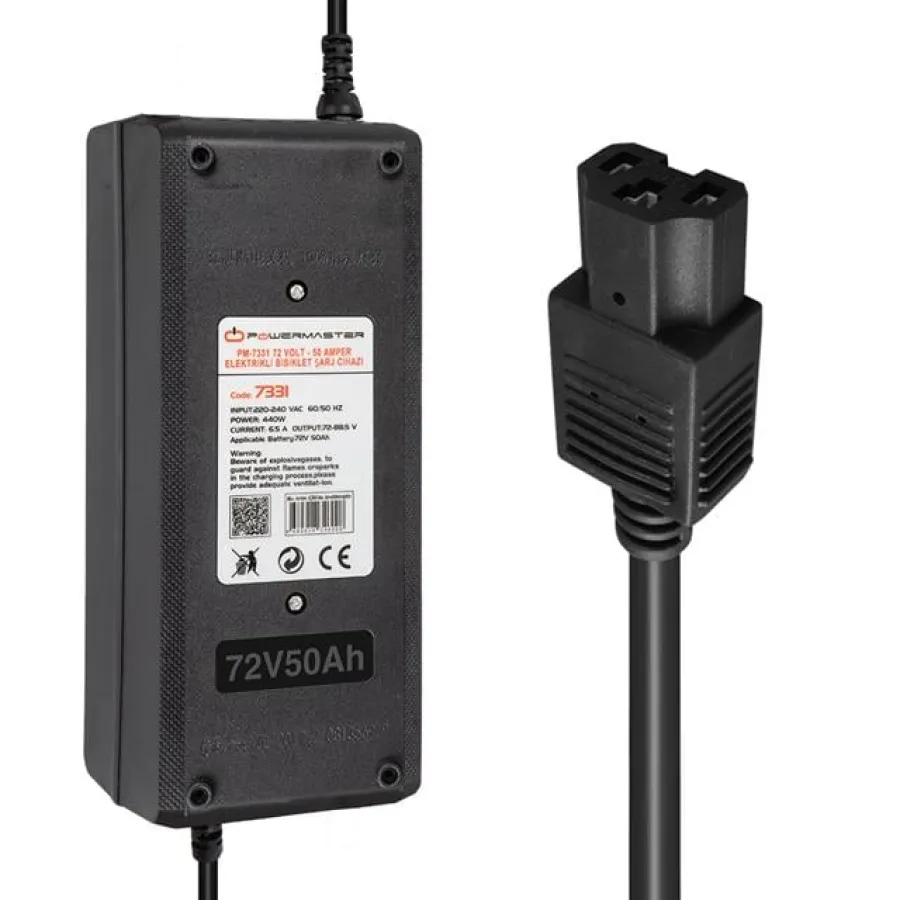 Powermaster PM-7331 72 Volt - 50 Amper Elektrikli Bisiklet Şarj Cihazı