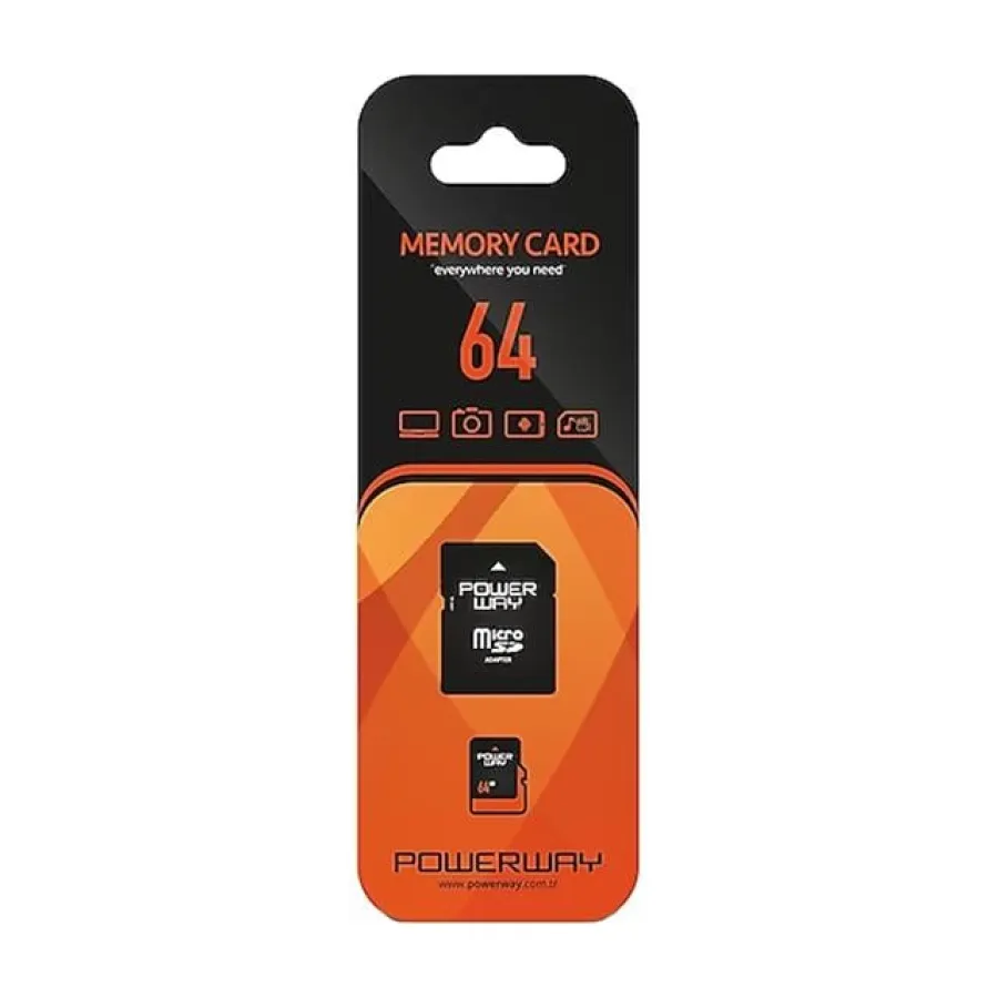 Powerway PWR-64 64 GB Micro SD Hafıza Kartı Class 10