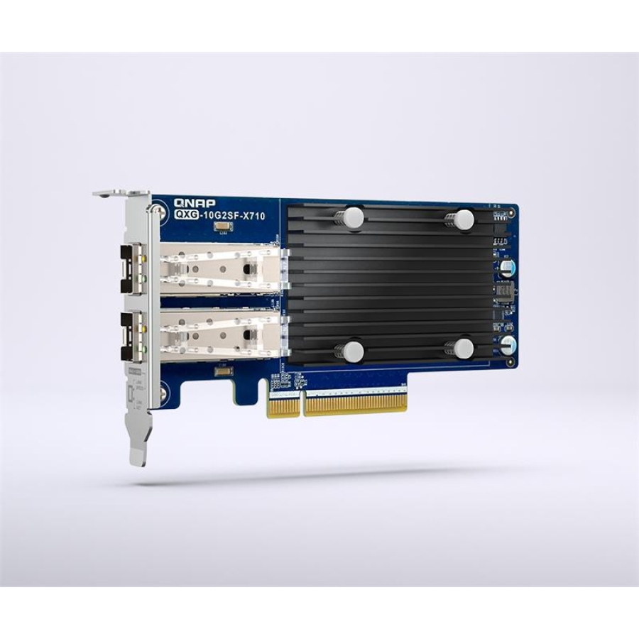 QNAP QXG-10G2SF-X710 2× SFP+ 10GbE PCIe Ağ Genişletme Kartı - Intel X710, Dual Port 10 Gigabit Network Adapter