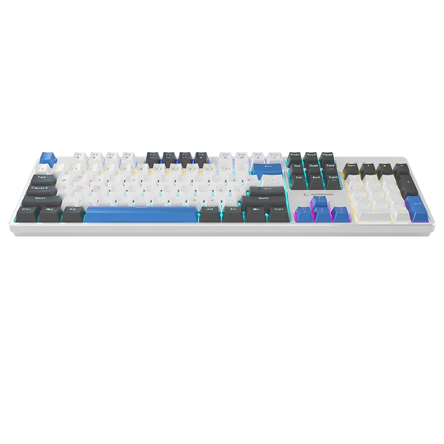 RAMPAGE NIMBUS KB-MK2 SİYAH USB RAINBOW AYDINLATMALI RED SWITCH 26 TUŞ ANTI-GHOSTING MEKANIK GAMİNG KLAVYE