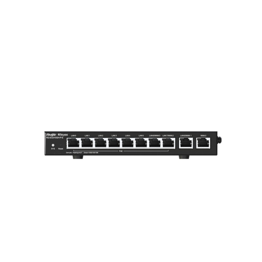 RUIJIE REYEE RG-EG310GH-P-E 8 PORT GIGABIT 110W POE + 2 PORT RJ45 1.5GBPS CLOUD YÖNETİLEBİLİR ROUTER