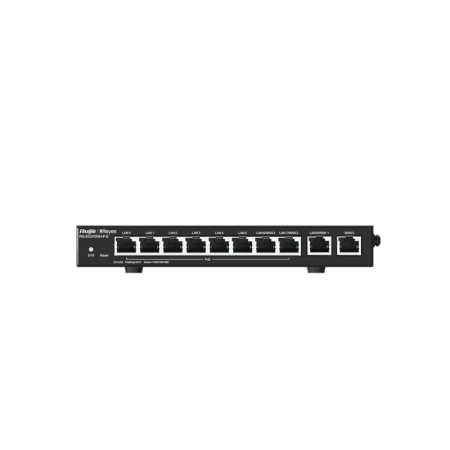 RUIJIE REYEE RG-EG310GH-P-E 8 PORT GIGABIT 110W POE + 2 PORT RJ45 1.5GBPS CLOUD YÖNETİLEBİLİR ROUTER