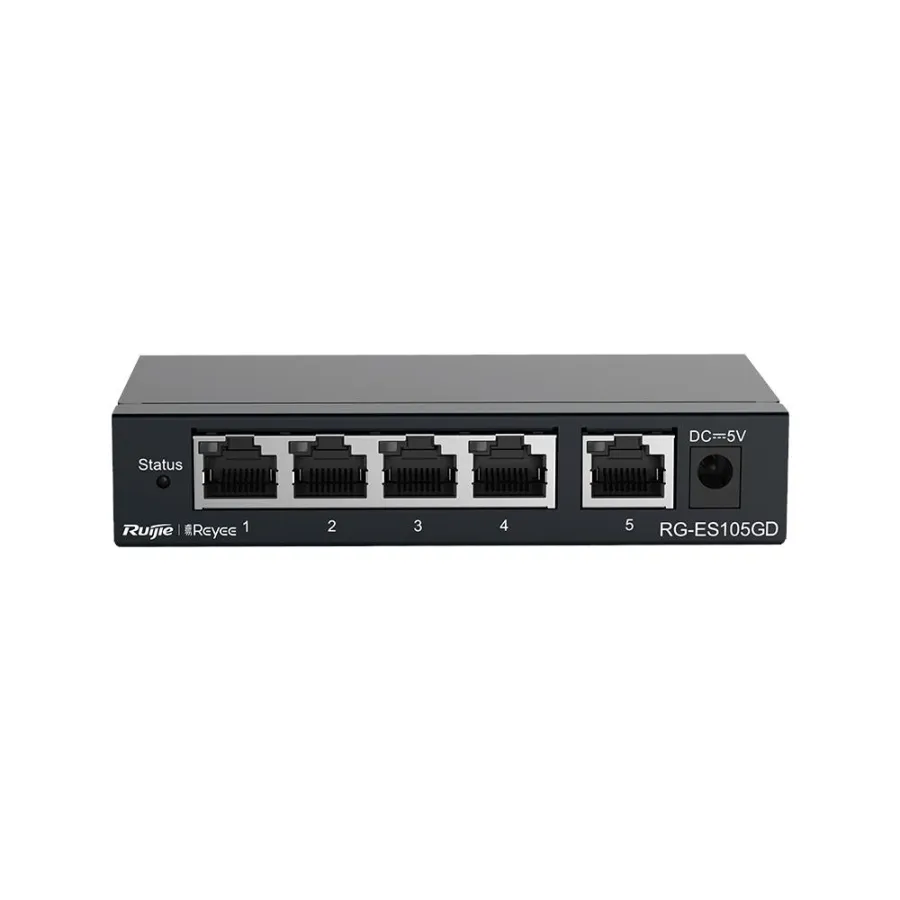 RUIJIE REYEE RG-ES105GD 5 PORT GIGABIT TAK CALISTIR METAL KASA SWITCH