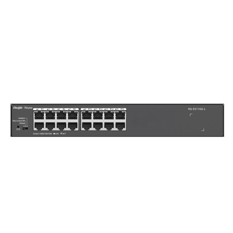 RUIJIE REYEE RG-ES116G-L 16 PORT GIGABIT METAL KASA RACKMOUNT SWITCH