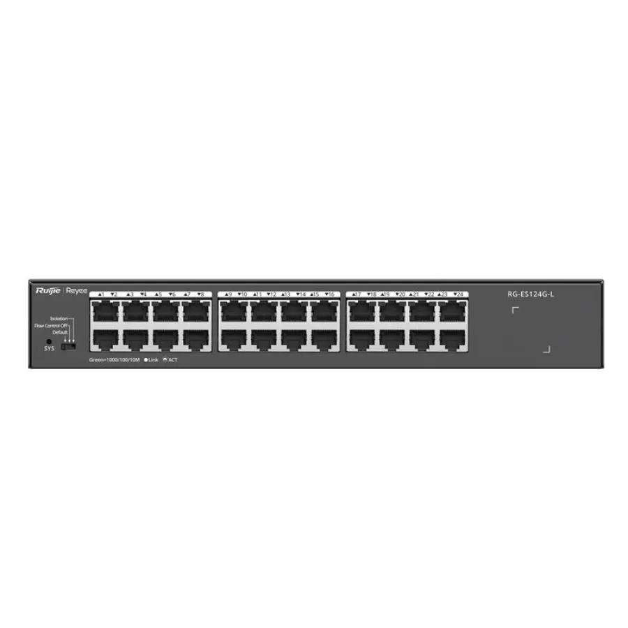 RUIJIE REYEE RG-ES124G-L 24 PORT GIGABIT METAL KASA RACKMOUNT SWITCH