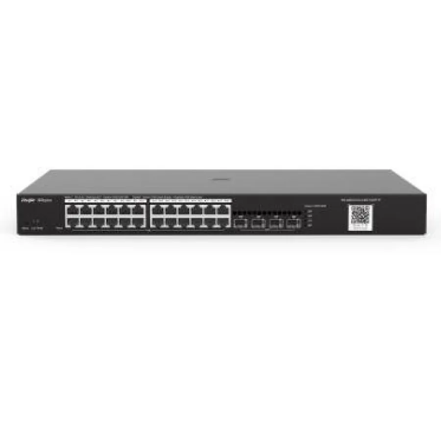 RUIJIE REYEE RG-NBS3100-24GT4SFP-P 24 PORT GIGABIT + 4X1GB SFP UPLINK L2 YÖNETİLEBİLİR 370W POE RACKMOUNT SWITCH
