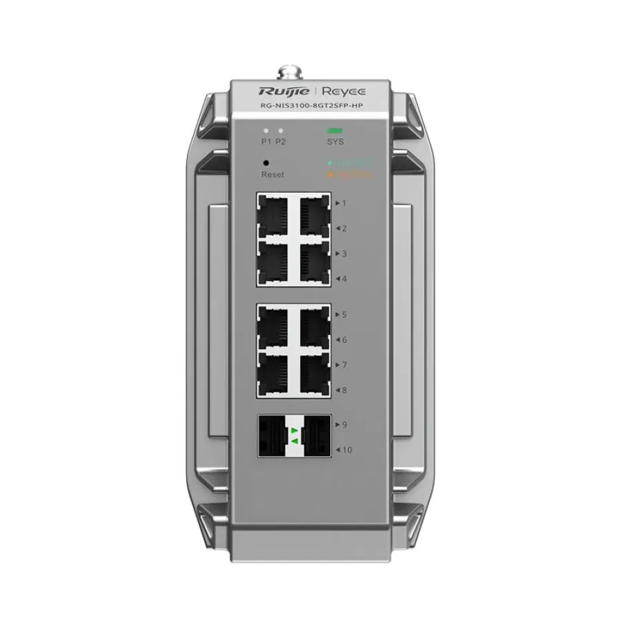 RUIJIE REYEE RG-NIS3100-8GT2SFP-HP 8 PORT GIGABIT +2X1GB SFP ENDUSTRIYEL 240W POE SWITCH