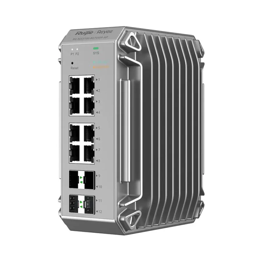 RUIJIE REYEE RG-NIS3100-8GT4SFP-HP 8 PORT GIGABIT +4X1GB SFP ENDUSTRIYEL 240W POE SWITCH