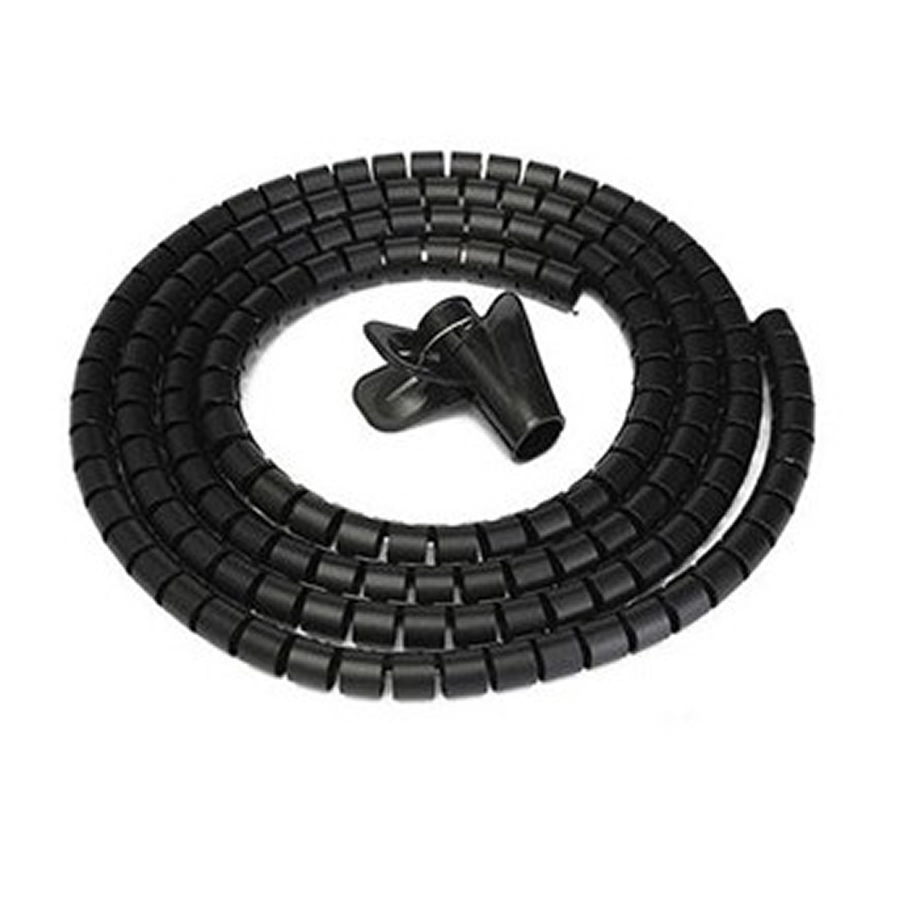S-LINK SL-197 28mm 20 Metre Siyah Kablo Düzenleyici Spiral Kablo Toplayıcı