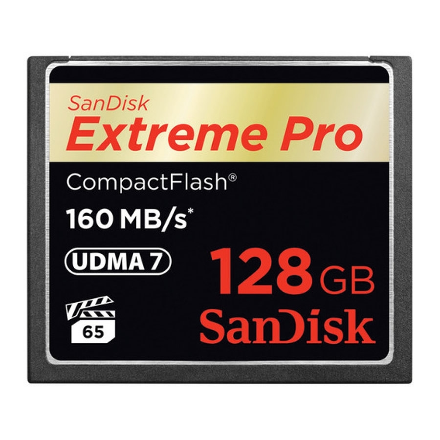 SanDisk Extreme PRO 128GB CompactFlash CF Kart 160MB/s (SDCFXPS-128G-X46) - Profesyonel Fotoğraf & Video Hafıza Kartı