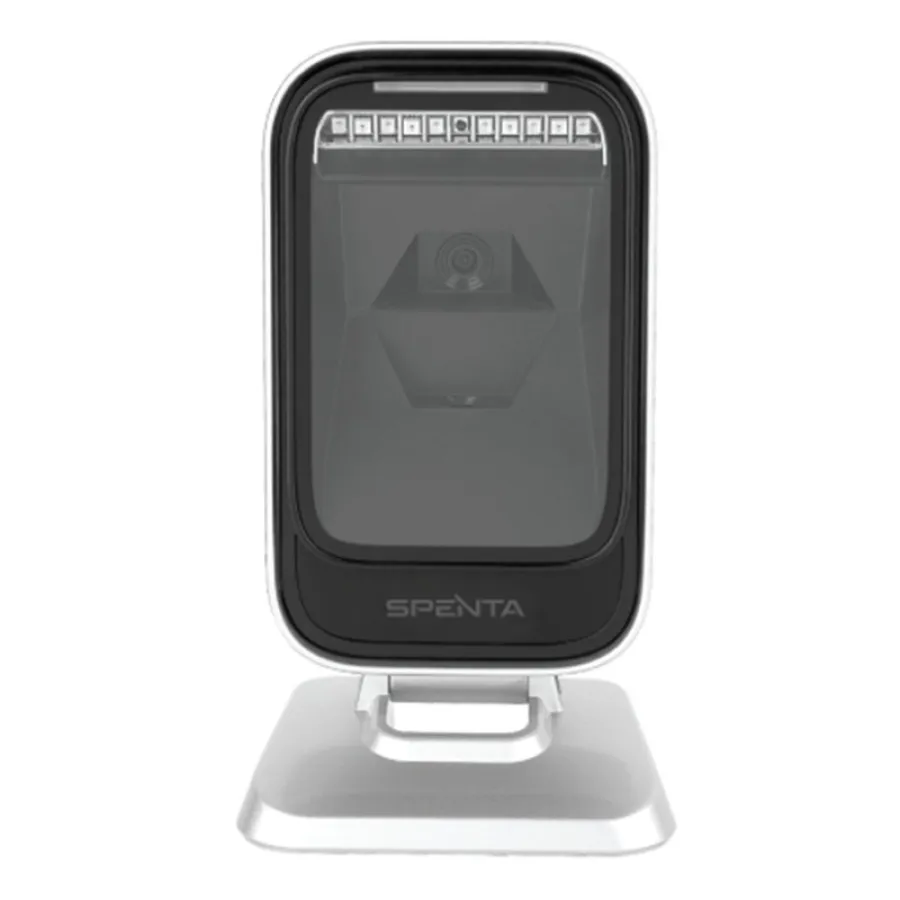 Spenta ST-5401 Mini Masaüstü 1D/2D Barkod Okuyucu USB Karekod Okuyucu Otomatik Tarama Metal Standlı