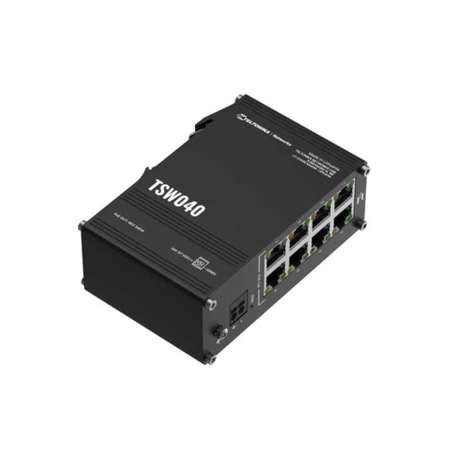 Teltonika Unmanaged PoE+ Switch TSW040 (8 ports) 8 x 10/100 Mbps ETH (TSW040000000)
