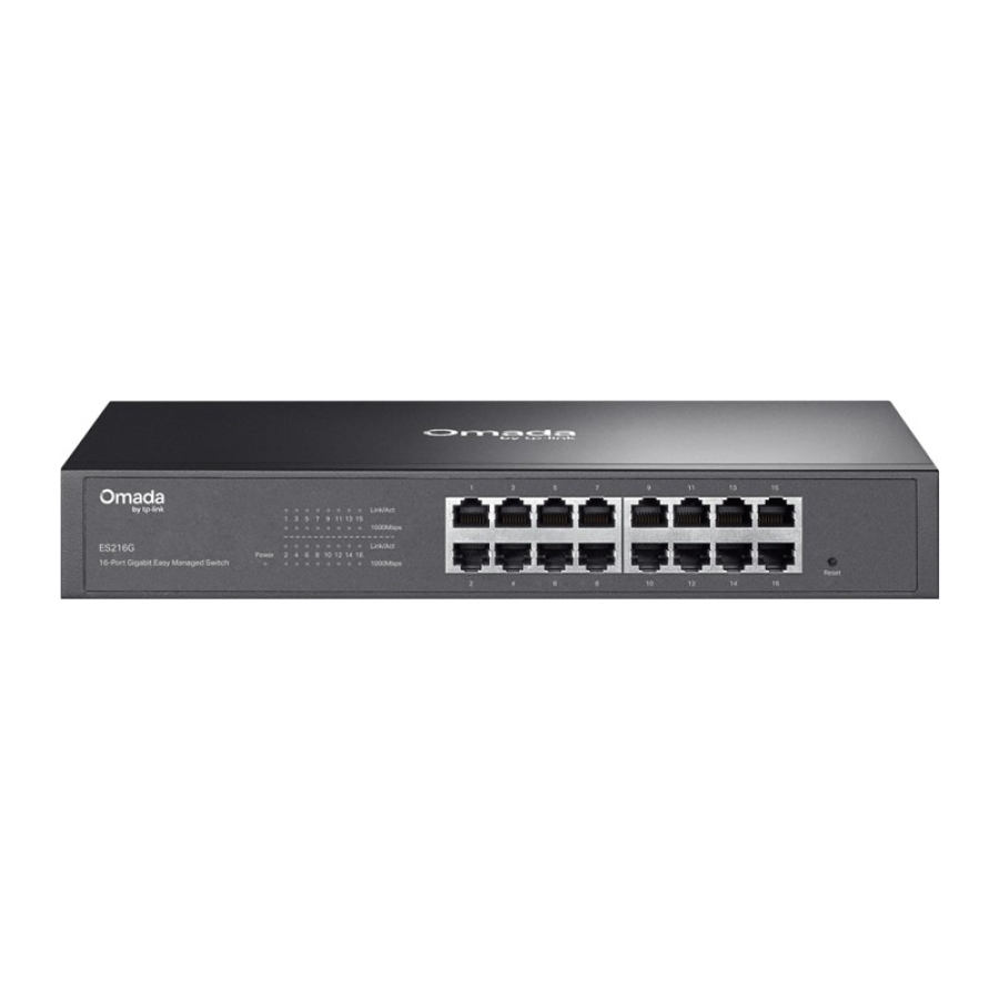 TP-LINK OMADA ES216G 16 PORT GIGABIT YONETILEBILIR METAL KASA SWITCH