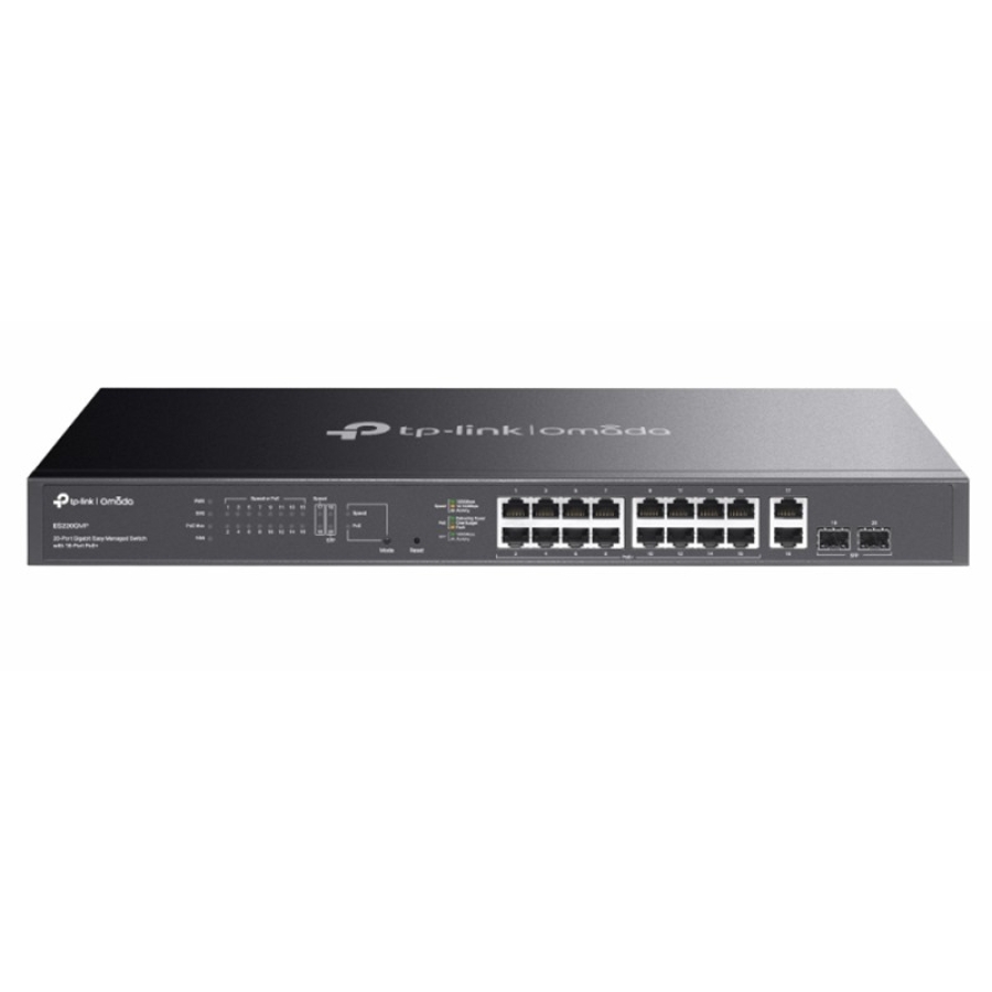 TP-LINK OMADA ES220GMP 16 PORT GIGABIT POE YÖNETİLEBİLİR RACKMOUNT SWITCH