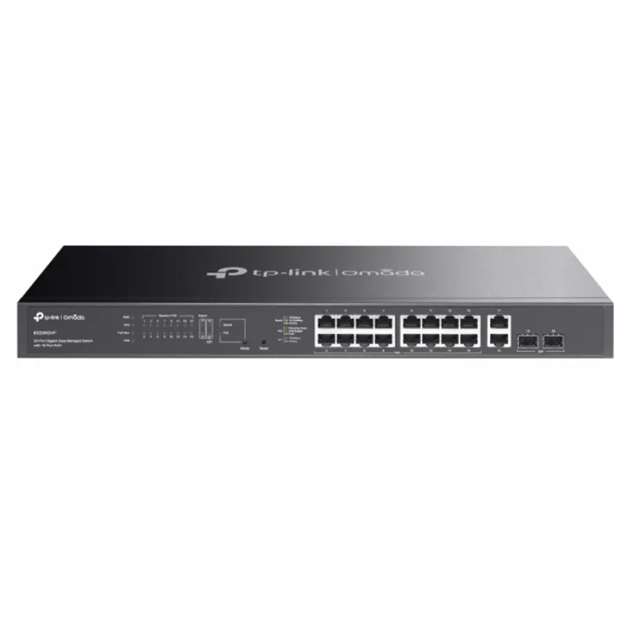 TP-LINK OMADA ES220GMP 16 PORT GIGABIT POE YÖNETİLEBİLİR RACKMOUNT SWITCH