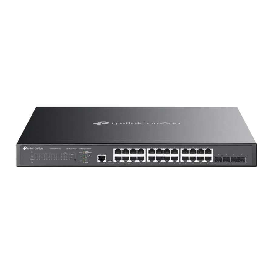 TP-LINK OMADA TL-SG3428XPP-M2 24-PORT 2.5GB 4 PORT 10GE SFP+ L2+ 500W POE YÖNETİLEBİLİR SWITCH